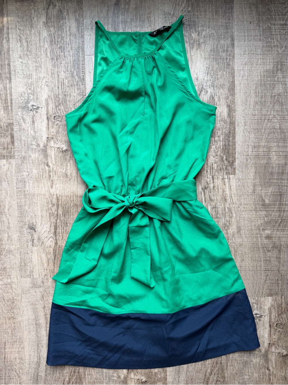 Express Emerald Green Halter Top with Tie Detail